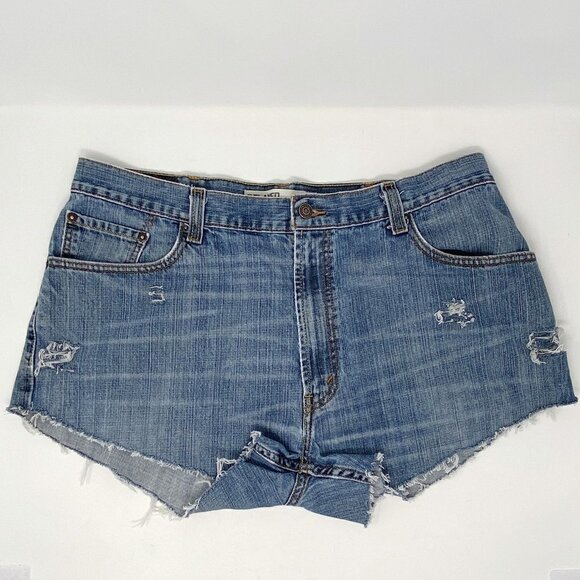LEVI'S | Distressed Denim Cut-Off Shorts - Picture 1 of 14